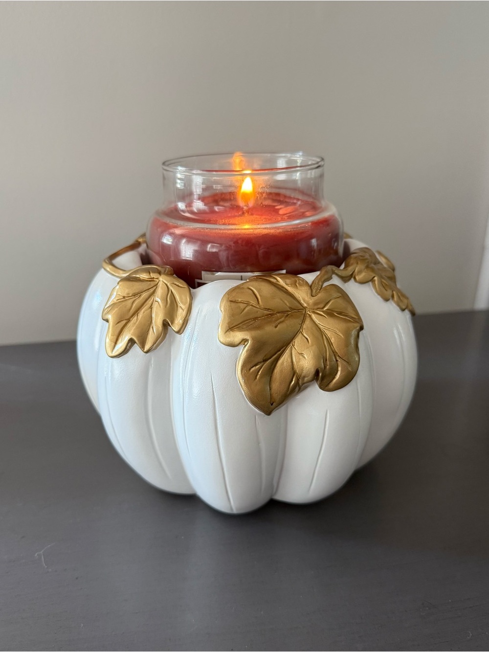 Yankee Candle pumpkin candle holder